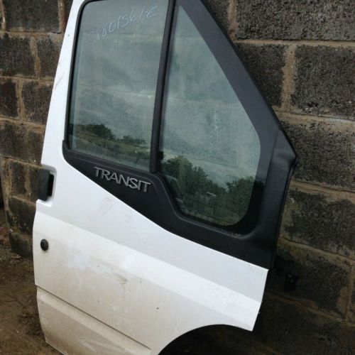 FORD-TRANSIT-MK7-COMPLETE-FRONT-DOOR-OS-DRIVERS-SIDE-RIGHT-HAND-SIDE-WHITE-174829335014