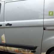 FORD TRANSIT CUSTOM 2018 PREFACELIFT SIDE LOADING DOOR SILVER