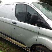 FORD TRANSIT CUSTOM 2018 PREFACELIFT FRONT DOOR O/S DRIVERS SIDE SILVER
